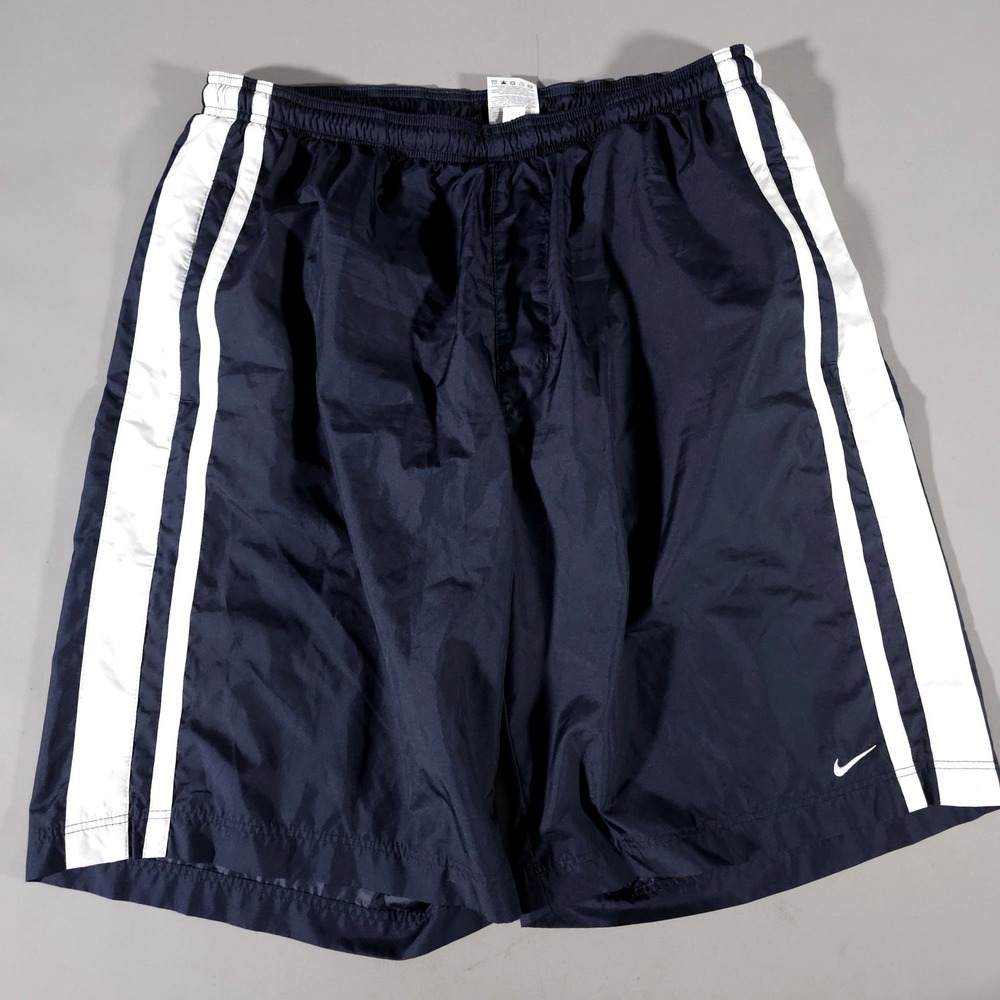 Nike Athletic Shorts Mens XXL Navy Blue Striped The Athletic Dept 428273-475